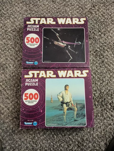 2 Vintage 1977 Star Wars Space Battle Puzzle Luke Skywalker Read Description