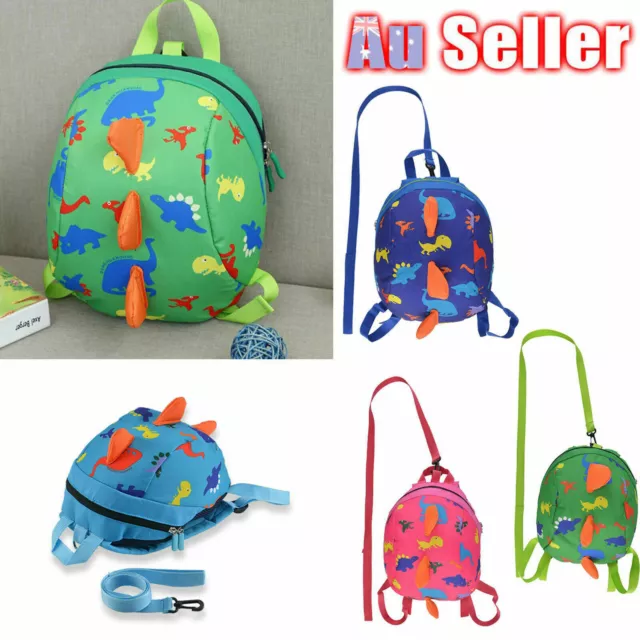 Cute Cartoon Baby Toddler Kids Dinosaur Safety Harness Strap Bag Backpack Travel