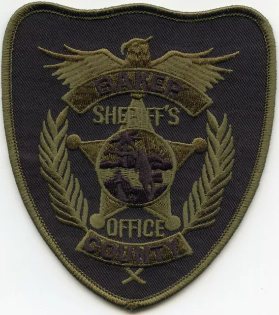 BAKER COUNTY FLORIDA FL subdued green SHERIFF POLICE PATCH