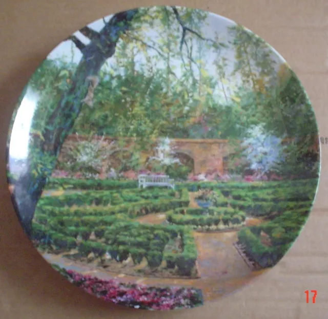 W S George Fine China Collectors Plate THE COLONIAL GARDEN