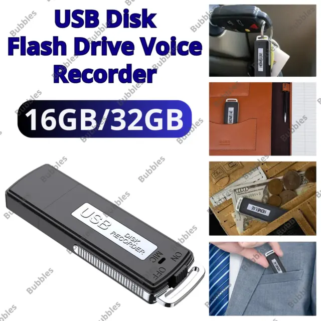 16/32GB USB Flash Drive Mini Voice Activated U Disk Digital Sound Audio Recorder