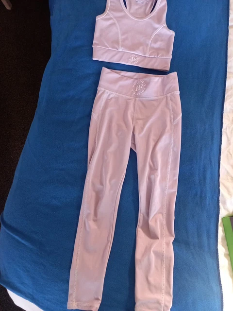 Girls Age 9 To 10 Gym Wear, Gymnastics Lilac Leggings And Sports Top