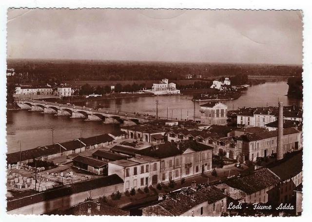 Cartolina - 1949 - Lodi - Fiume Adda - FG - VG
