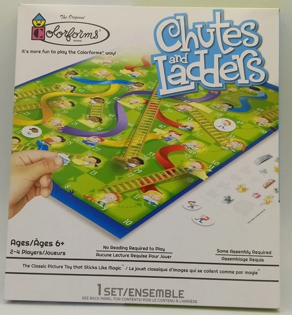 THE ORIGINAL COLORFORMS CHUTES AND LADDERS Hasbro Mini Board Game