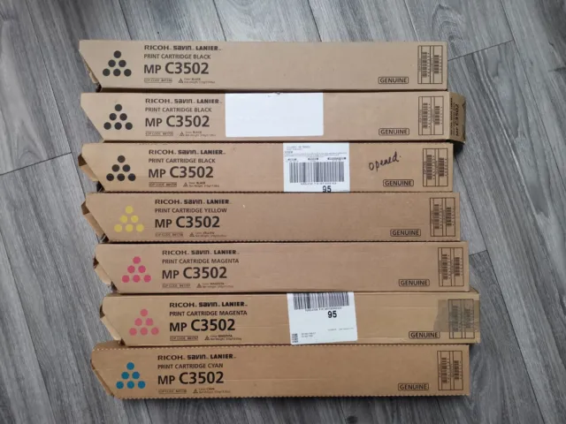 Ricoh MP C3502 OEM/Genuine Toner Cartridges (Brand New)