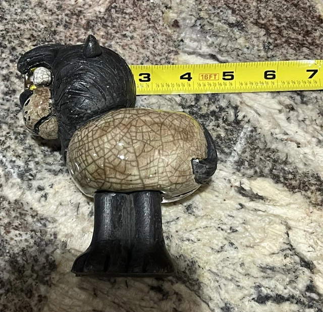 Südafrika handgefertigte verrückte Ton Raku Keramik Löwe Figur 20