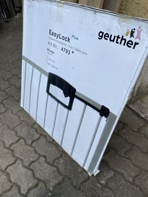 4 x Geuther Treppengitter 4793+ WE Easylock Schutzgitter Treppenschutzgitter