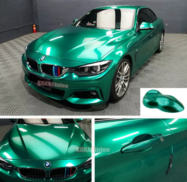 Emerald Entire Car Wrap Pearl Gloss Sparkle Metallic Chrome Vinyl PVC Sticker AX