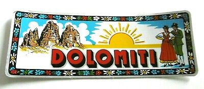 Adige Souvenir-Aufkleber Dolomiti Tre Zinnen Dolomiti Alto Adige Italia 70er Oldtimer 