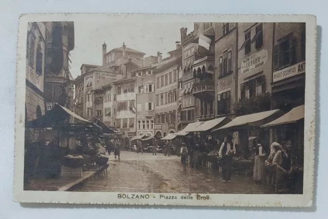 53811 Cartolina - Bolzano - Piazza delle Erbe - VG 1928