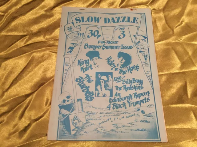 SLOW DAZZLE #3 - May 1984 - Rare UK DIY/Punk Fanzine - King Kurt, Redskins