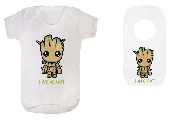 Baby Grow Onepiece-Bodysuit Romper & Feeding Bandana Bib-Short Sleeve- Set of 2