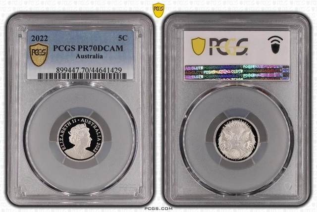 2022 Proof Five Cent 5c Australia PCGS PR70DCAM FDC UNC #3771