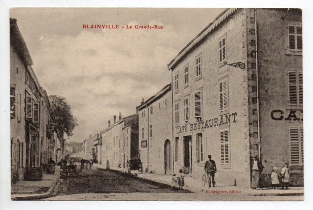 BLAINVILLE  Meurthe et moselle CPA 54 le café restaurant grande rue