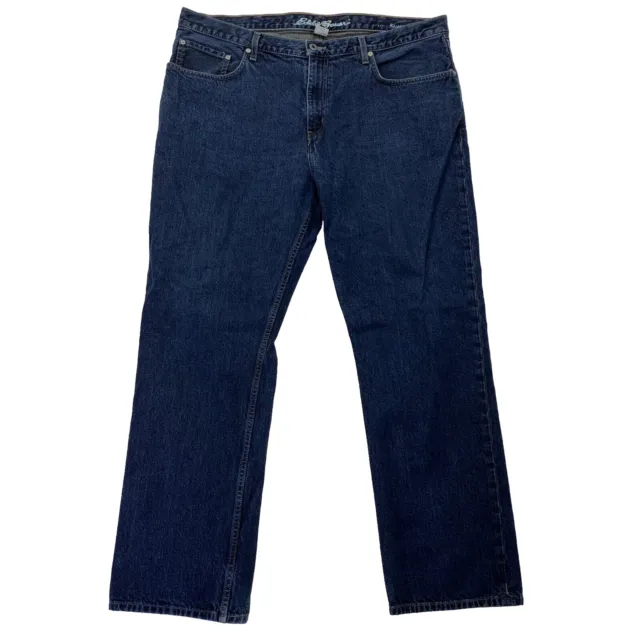 Eddie Bauer Denim Jeans Mens Size 40x32 Medium Blue Straight Leg Relaxed Fit