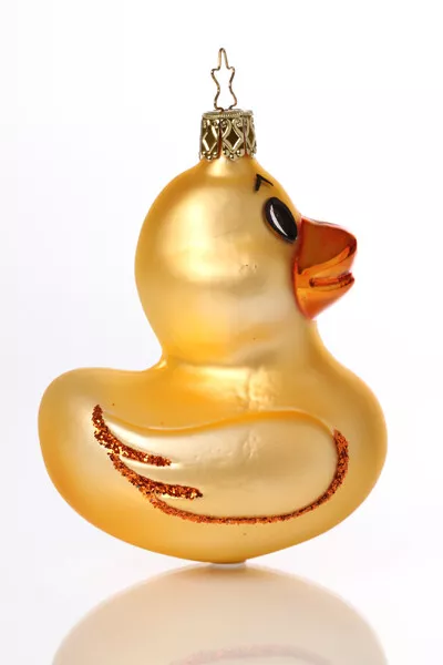 Inge Glas große Badeente gelb 10 cm Geburt Taufe Baby 1. Weihnachtsfest Geschenk