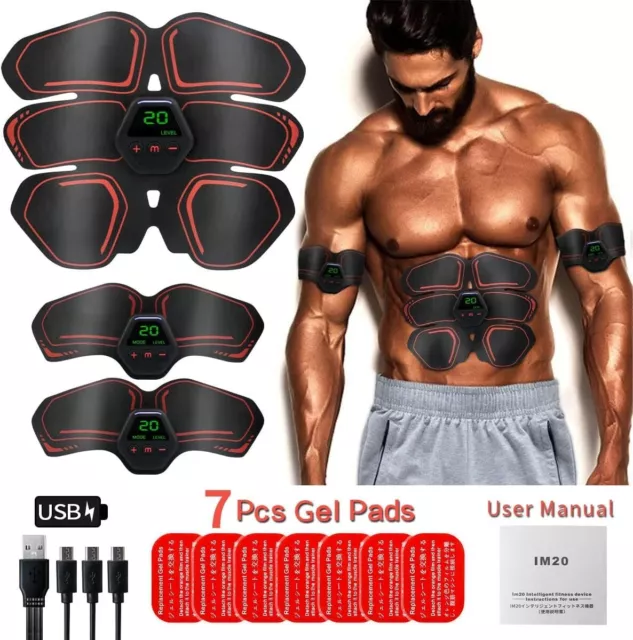 EMS Abdominal Muscle Toning Trainer ABS Stimulator Toner Fitness Binder Gym Belt