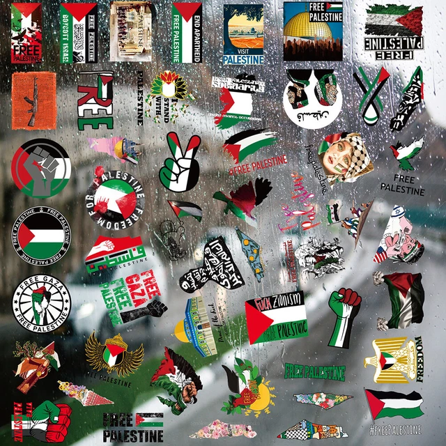 Adesivo decalcomania vinile impermeabile senza freddo adesivo palestinese per paraurti skateboard