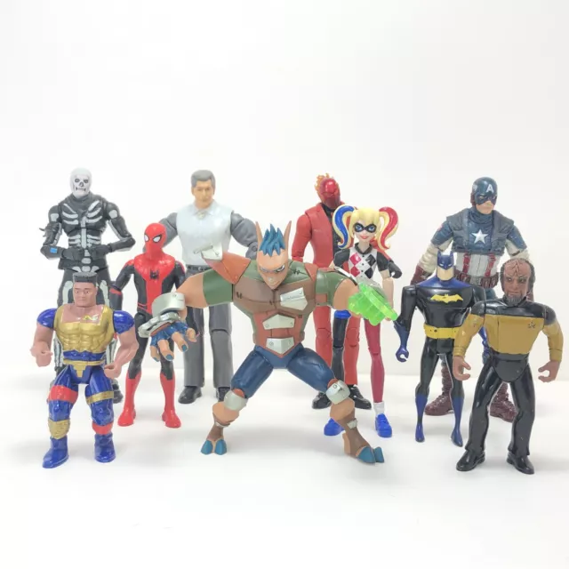 DC Epic Marvel SML Tyco WWE Star Trek Action Figure Lot Of Mixed Toy Figures