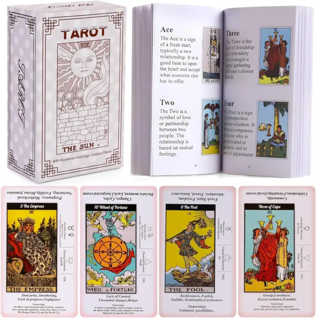 BEGINNER TAROT CARDS Deck-Tarot Cards with Meanings on Them-Tarot Deck ...