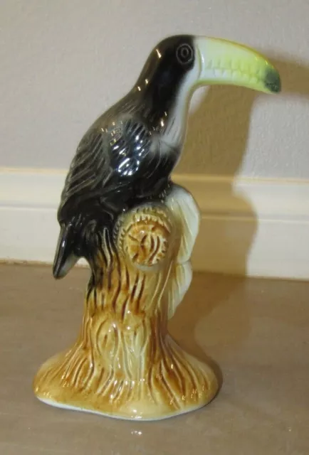 Vintage Toucan Bird Glazed Ceramic Figurine Statue Sculpture - #6 Brazil 204B