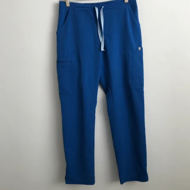 Figs Technical Collection Pants Womens XS Blue Kade Cargo Scrubs Pull On Bottoms