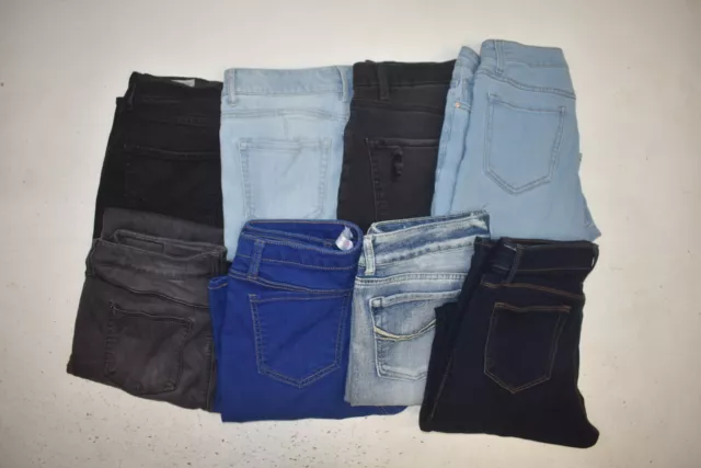 Wholesale Bulk Lot of 8 Juniors Size 11 Casual Skinny Leg Denim Jeans Bottoms