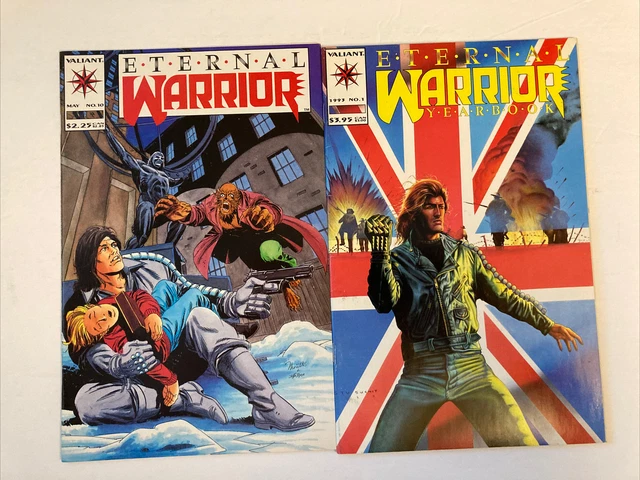 Lot Of 2 ETERNAL WARRIOR #10 And YEARBOOK #1 VALIANT COMICS 1993