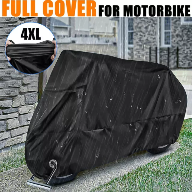 4XL Motorcycle Motorbike Bike Cover Waterproof Rain Dust UV Protector Outdoor