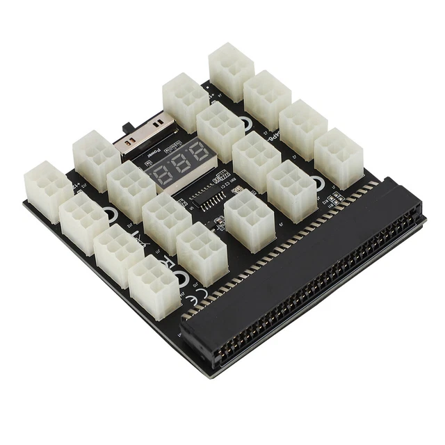 PCI E 17x 6pin 12V Mining Server Power Supply Adapter Converter Board With L SD0