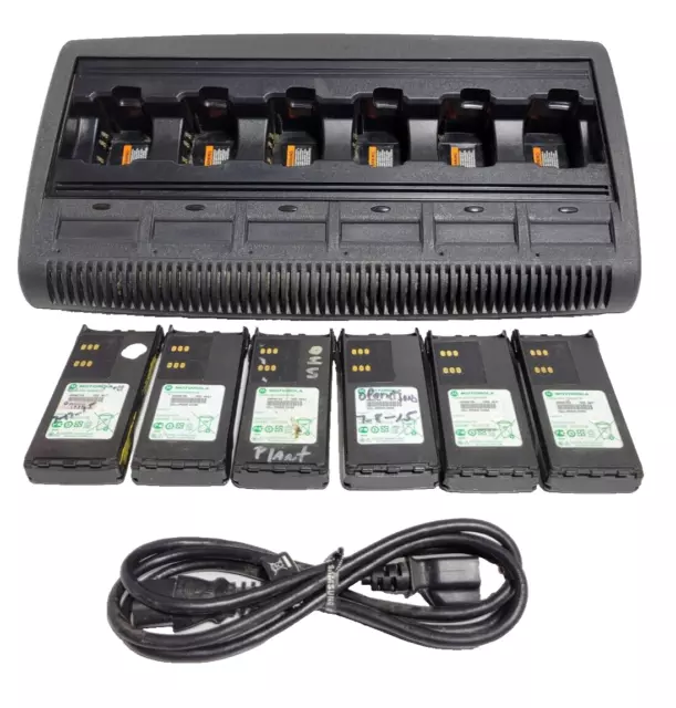 Motorola WPLN4197A Charger HNN9010A Batteries 6-Way HT750 HT1250 HT1550 Charger