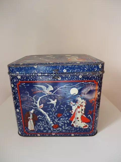 Seltene sehr schöne alte Blechdose Japan Geisha Litho