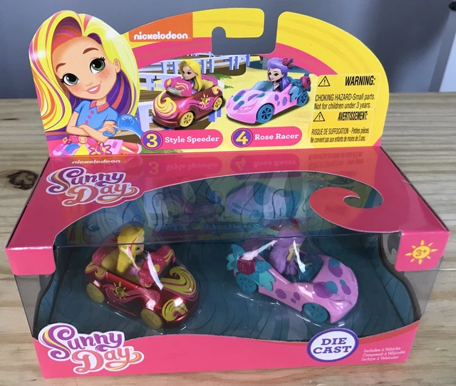 Nickelodeon Sunny Day STYLE SPEEDER ROSE RACER Die Cast Vehicle Car 2 Pack