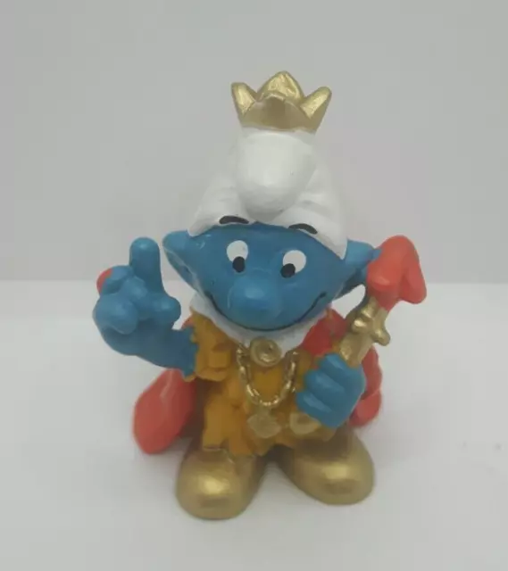 Puffi Smurf Barbapuffo 20046 Puffo Re King Corona Bianca Base Senape Rare!!