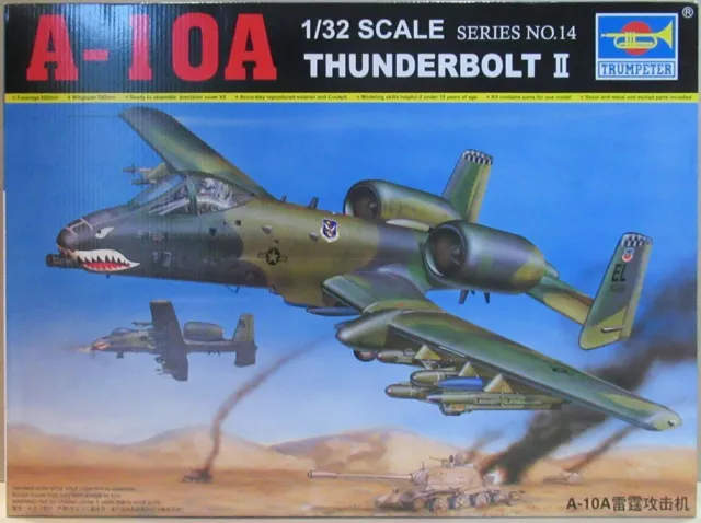 Trumpeter 02214 - A-10A Thunderbolt II Flying Tigers Avion 1/32 + Pièces Eduard