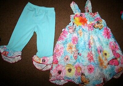 Gorgeous  Boutique Cachcach Floral Spring / Summer dress outfit set sz 4 L@@K!