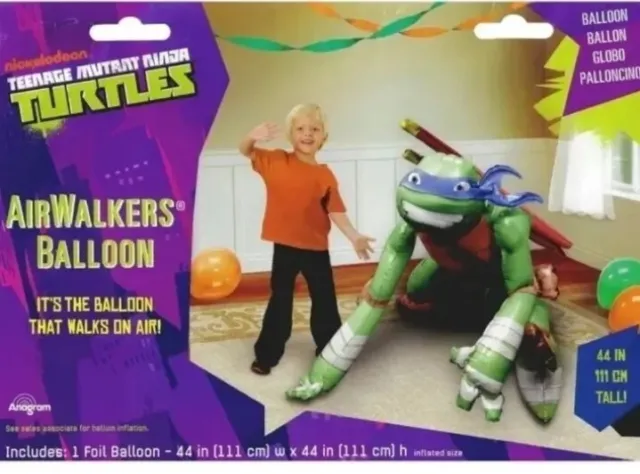 Nickelodeon Teenage Mutant Ninja Turtles Airwalker Foil Balloon 44 Inch Free P&P