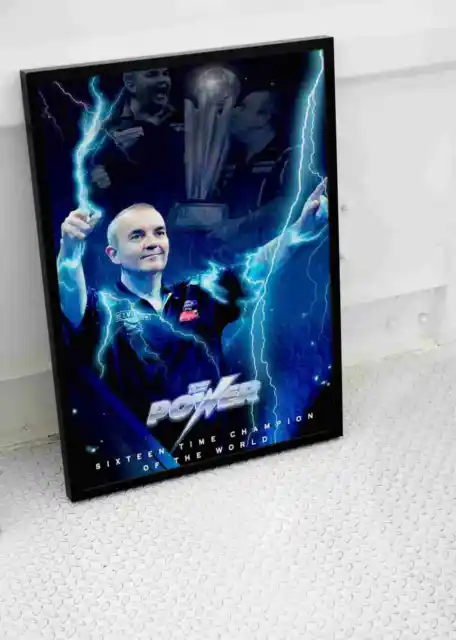 Phil The Power Taylor Poster Darts Champion Print A3 A4 Size