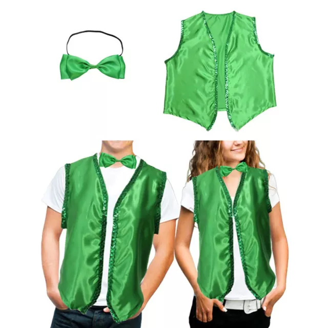 Unisex St Patricks Day Halloween Sequin Trim Vest Themed Party Lovely Headwear