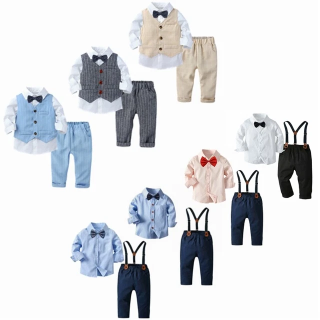 Kinder Baby Junge Anzug Smoking Hochzeit Taufe Festliche Kleidung Gentleman Suit
