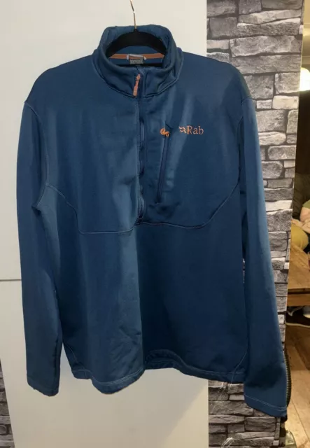 Mens Blue Rab Pull-On 1/4 Zip - Size XXL