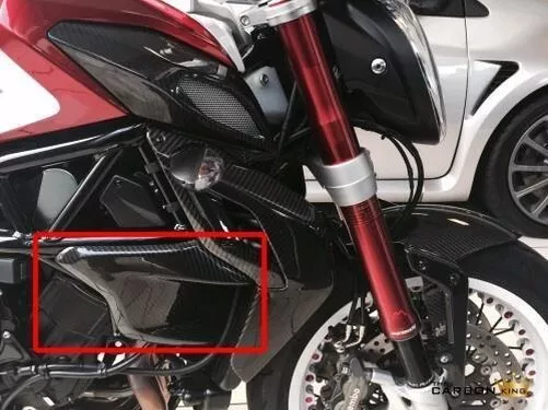 Mv Agusta Brutale 675 Dragster 800 Carbon Lüftungsschlitze IN Twill Glanz Gewebe 2