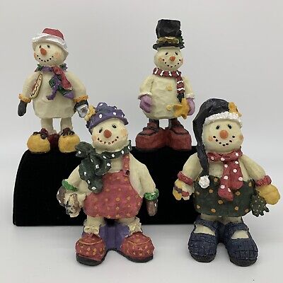 World Bazaars Inc. 1994 Holiday Collection Snowman Figurines in Box (set of 4)