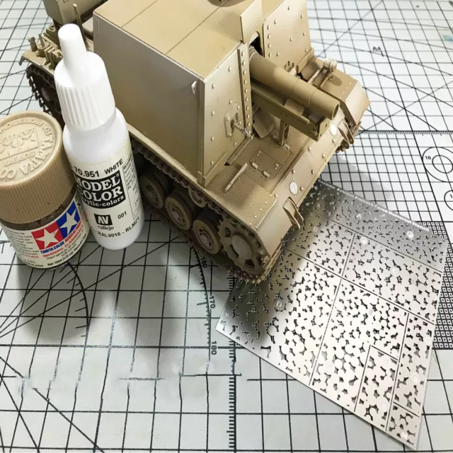 1/35  Militär Modell DIY Camouflage Leakage Spray Stenciling Template Kit 2