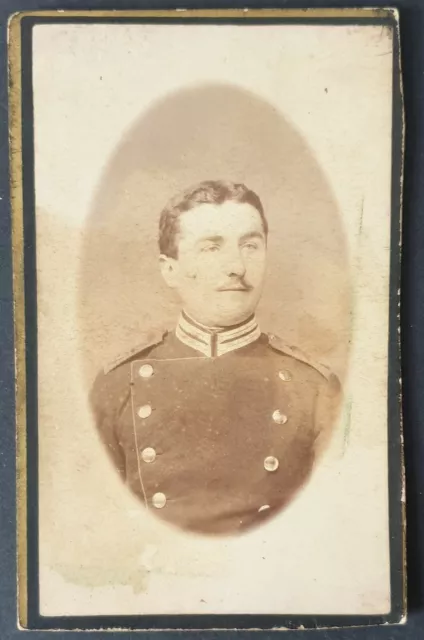 Tolles CDV Foto - deutscher Offizier in Uniform - Stuttgart um 1900 - Willmann