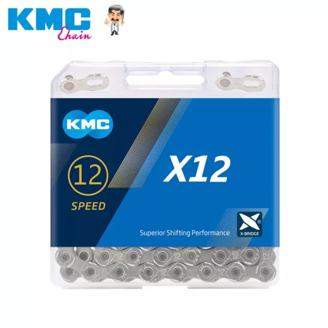 KMC X12 12-Speed Power Chain 126L fits Campy Shimano SRAM GX Eagle 12Speed Chain
