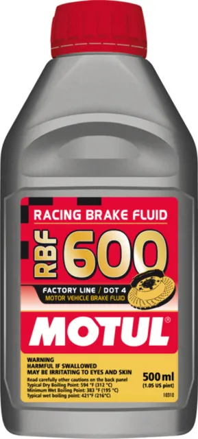 Motul 1/2L Brake Fluid RBF 600 - Racing DOT 4 - 100949