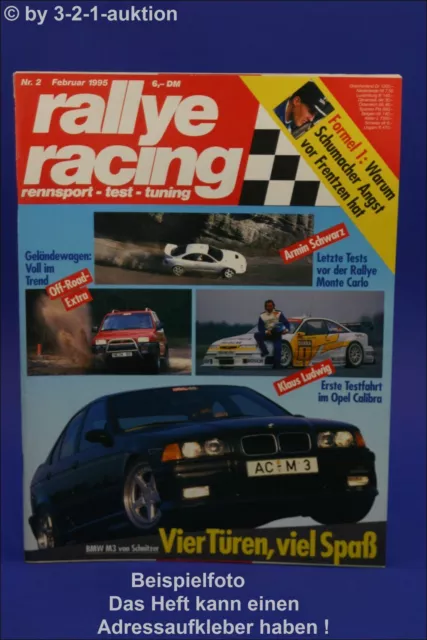 Rallye Racing 2/95 BMW M3 Schnitzer Saab 900 Porsche