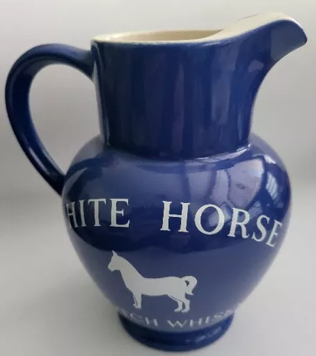 Vintage 1950s White Horse Scotch Whisky Water Jug By Wade (76)