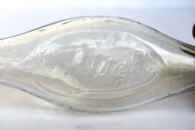 Vintage Griptight Lait Bouteille Bébé Alimentation Double Embout Banane Verre En 3